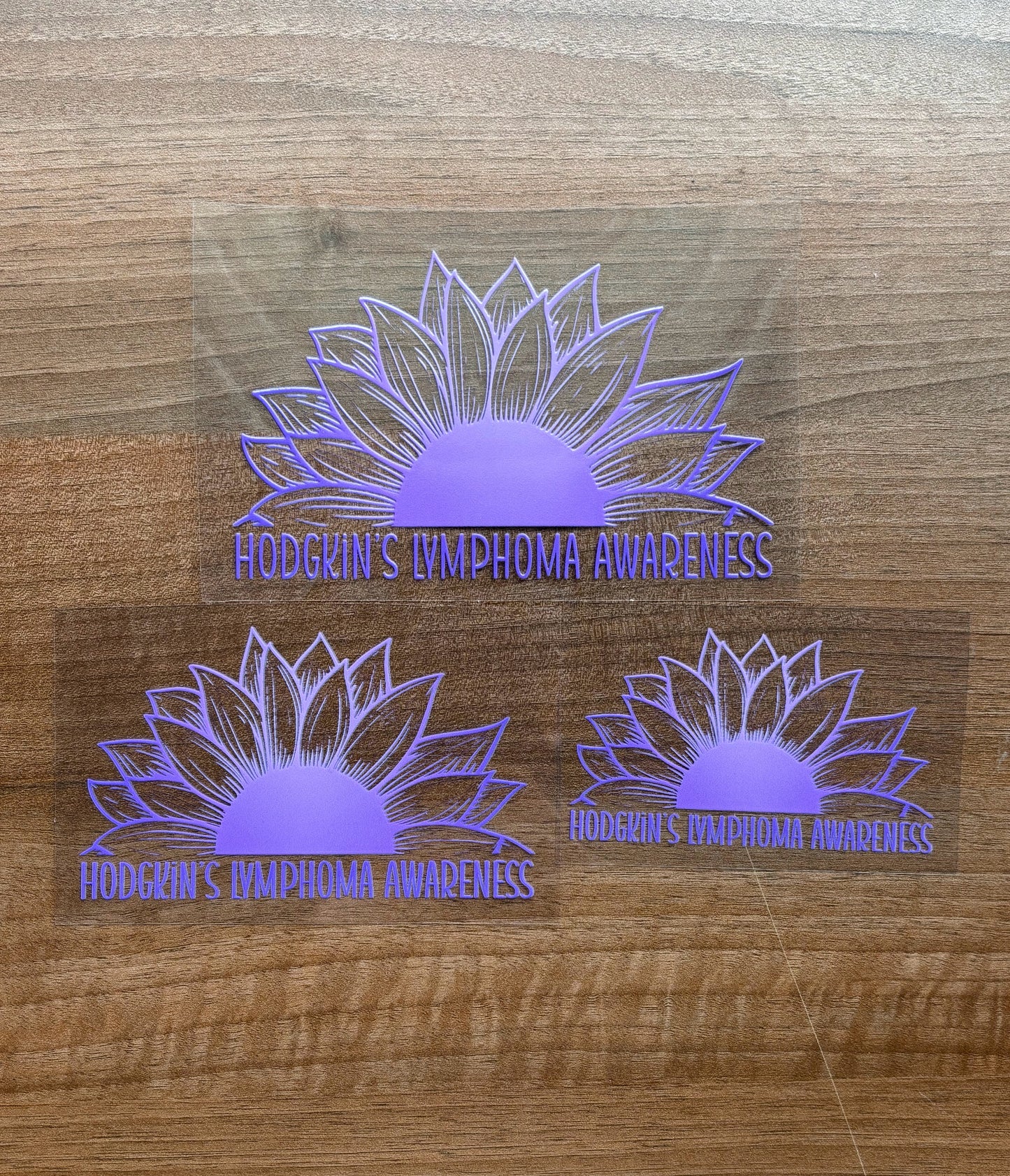 Hodgkin's Lymphoma Awareness Sunflower Car Decal
