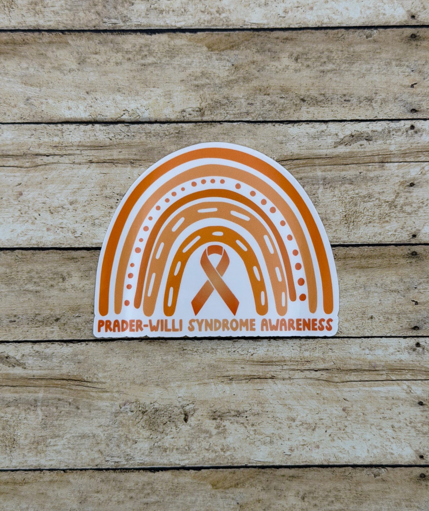 Prader–Willi Syndrome Awareness Rainbow Sticker or Magnet