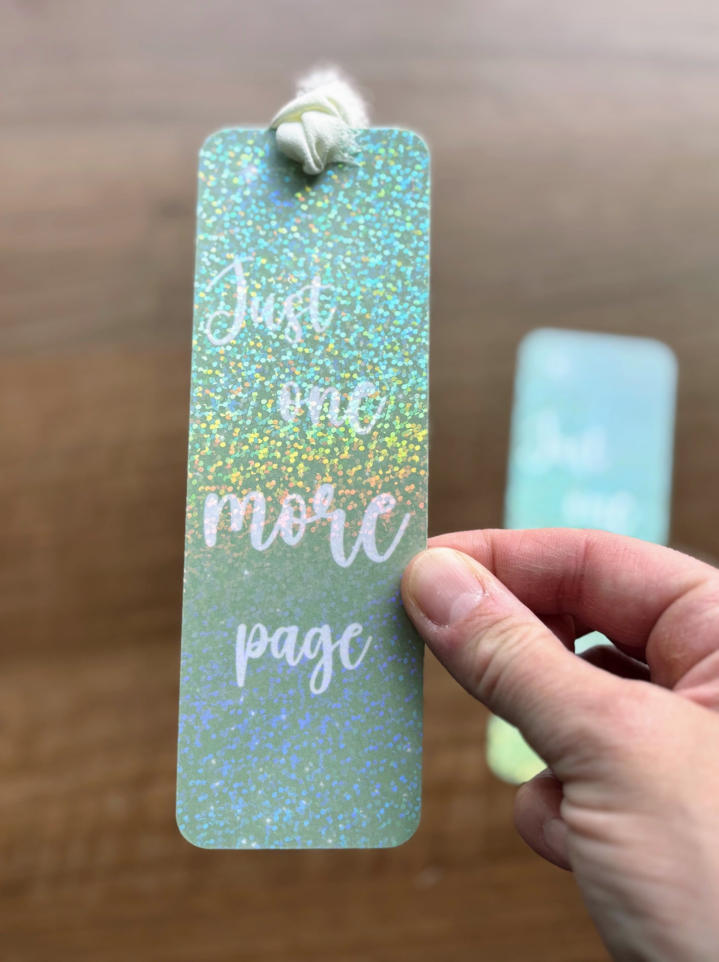 Just One More Page Holographic Bookmark
