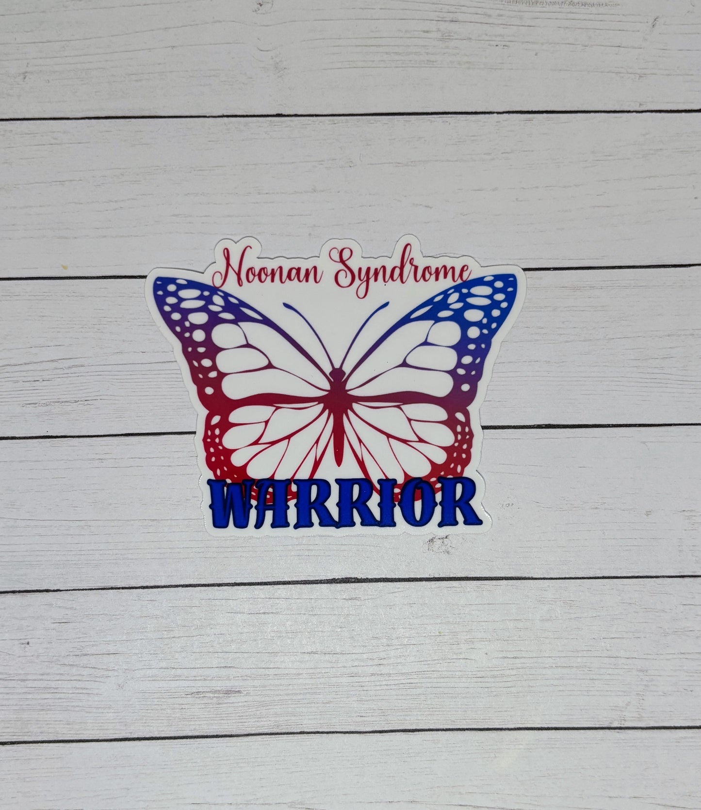 Noonan Syndrome Warrior Butterfly Sticker