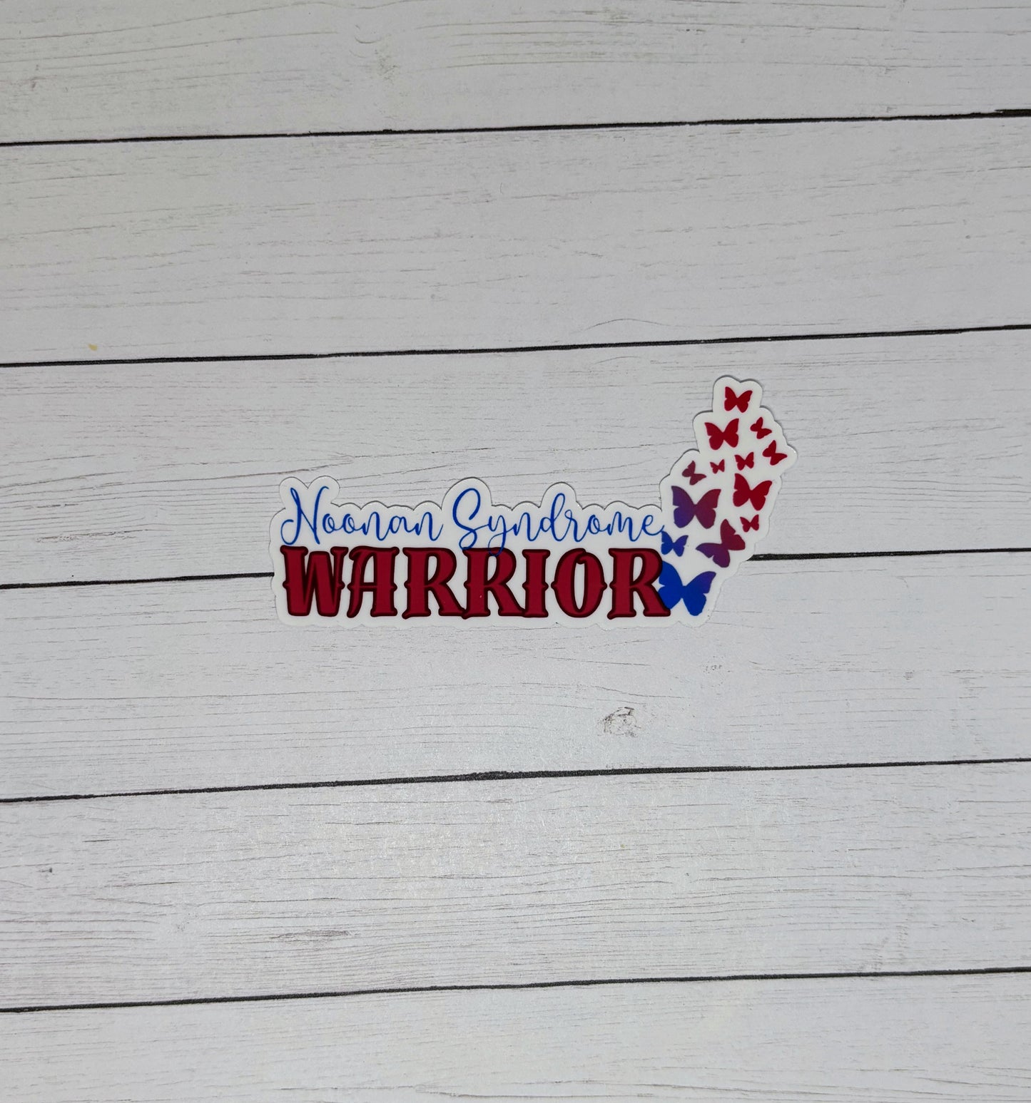 Noonan Syndrome Warrior Butterflies Sticker