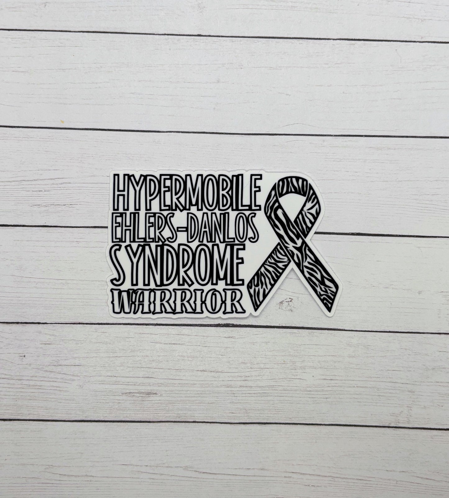Hypermobile Ehlers–Danlos Syndrome Warrior with Ribbon Sticker