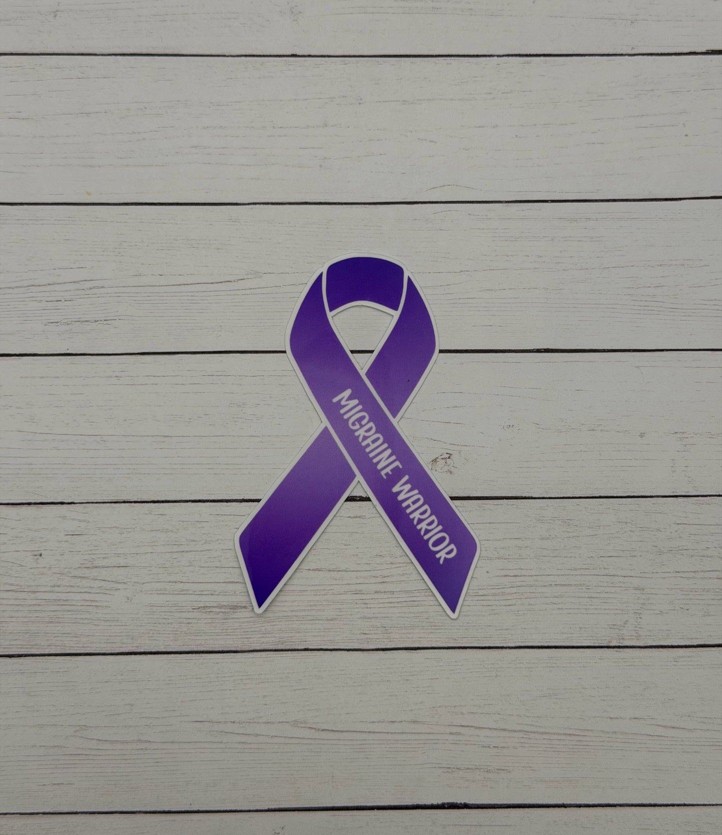 Migraine Warrior Ribbon Sticker or Magnet