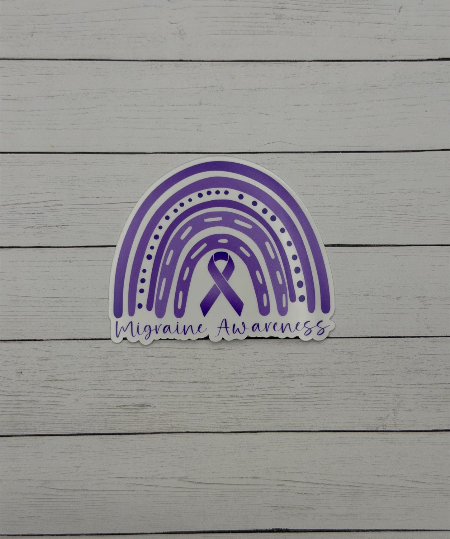 Migraine Awareness Rainbow Sticker or Magnet