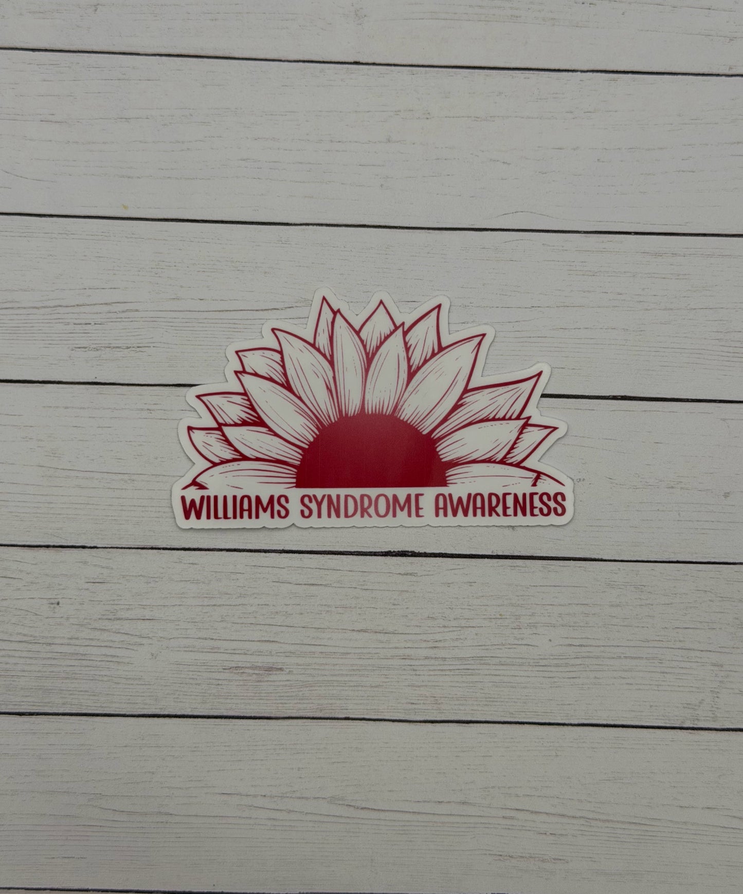 Williams Syndrome Awareness Sunflower Sticker or Magnet