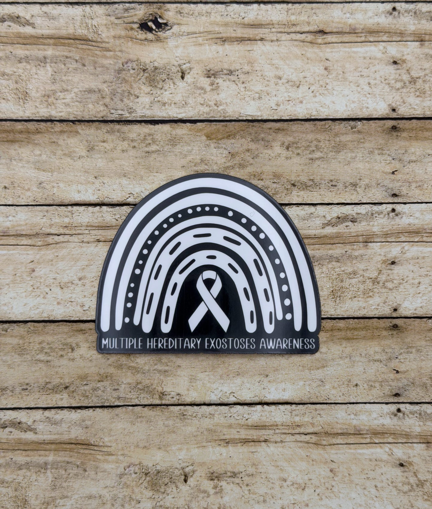 Multiple Hereditary Exostoses (MHE) Awareness Rainbow Sticker or Magnet
