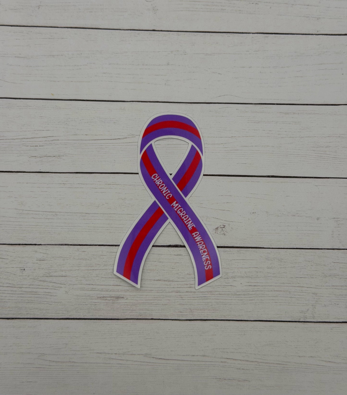 Chronic Migraine Awareness Ribbon Sticker or Magnet