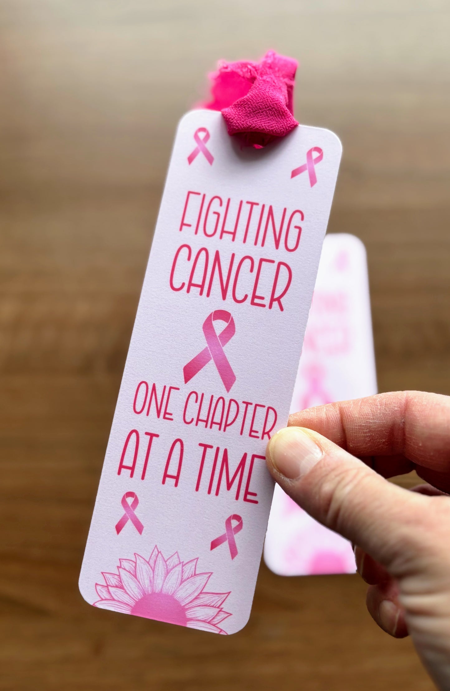 Fighting Cancer One Chapter at a Time Breast Cancer Awareness Bookmark