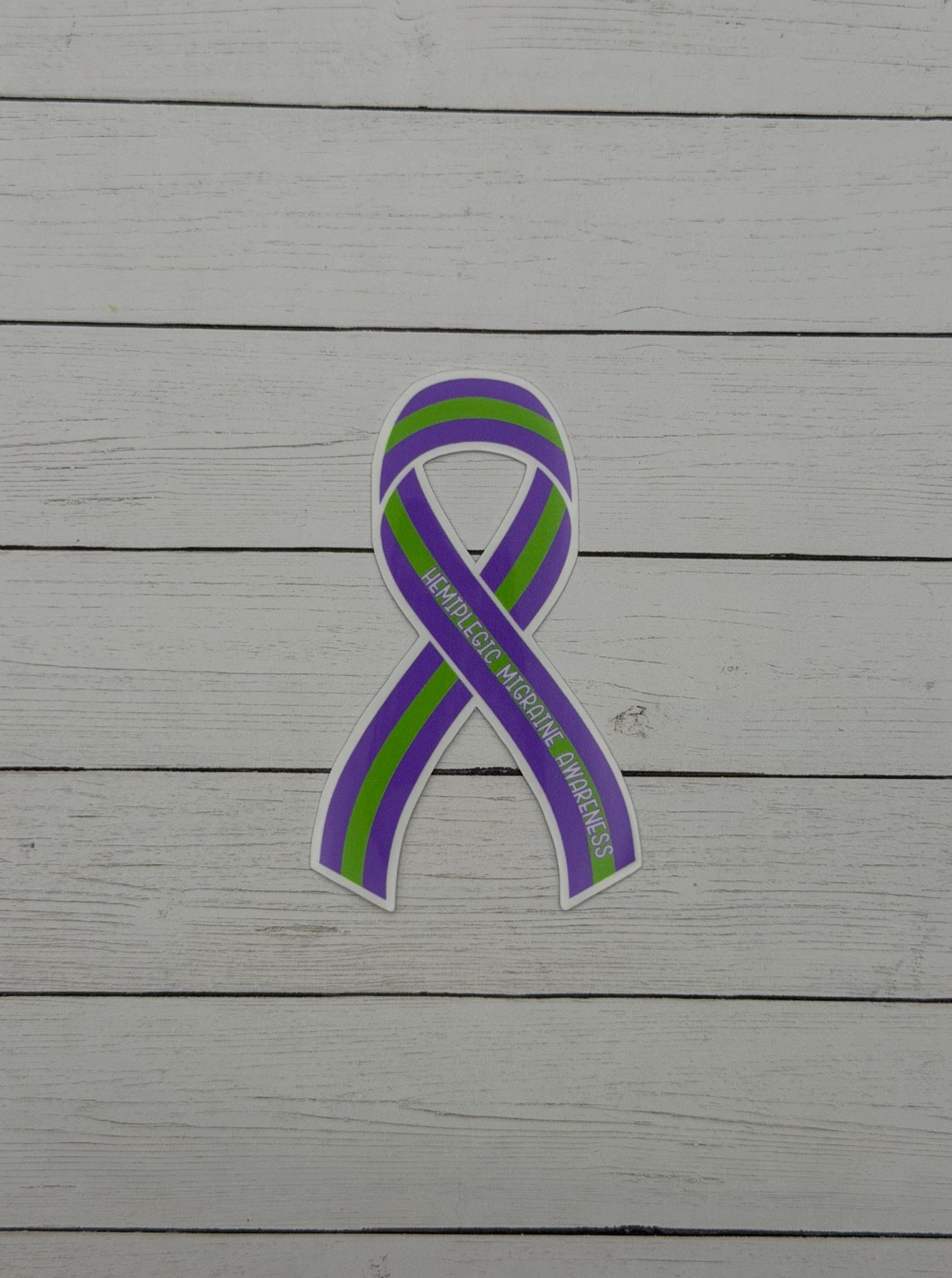 Hemiplegic Migraine Awareness Ribbon Sticker or Magnet