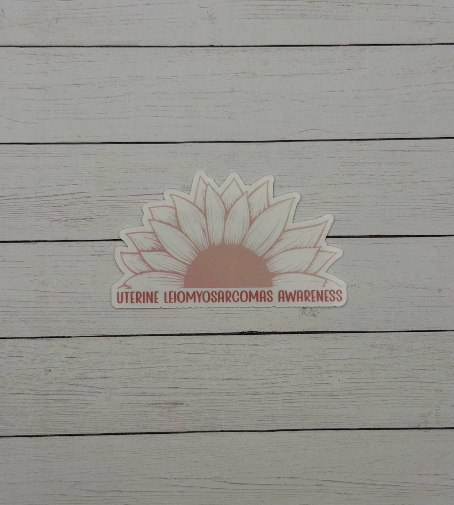 Uterine Leiomyosarcomas Awareness Sunflower Sticker or Magnet