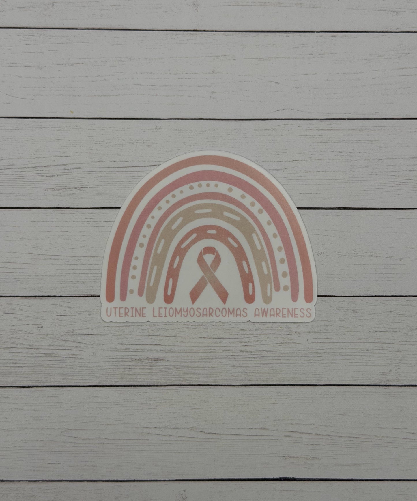 Uterine Leiomyosarcomas Awareness Rainbow Sticker or Magnet