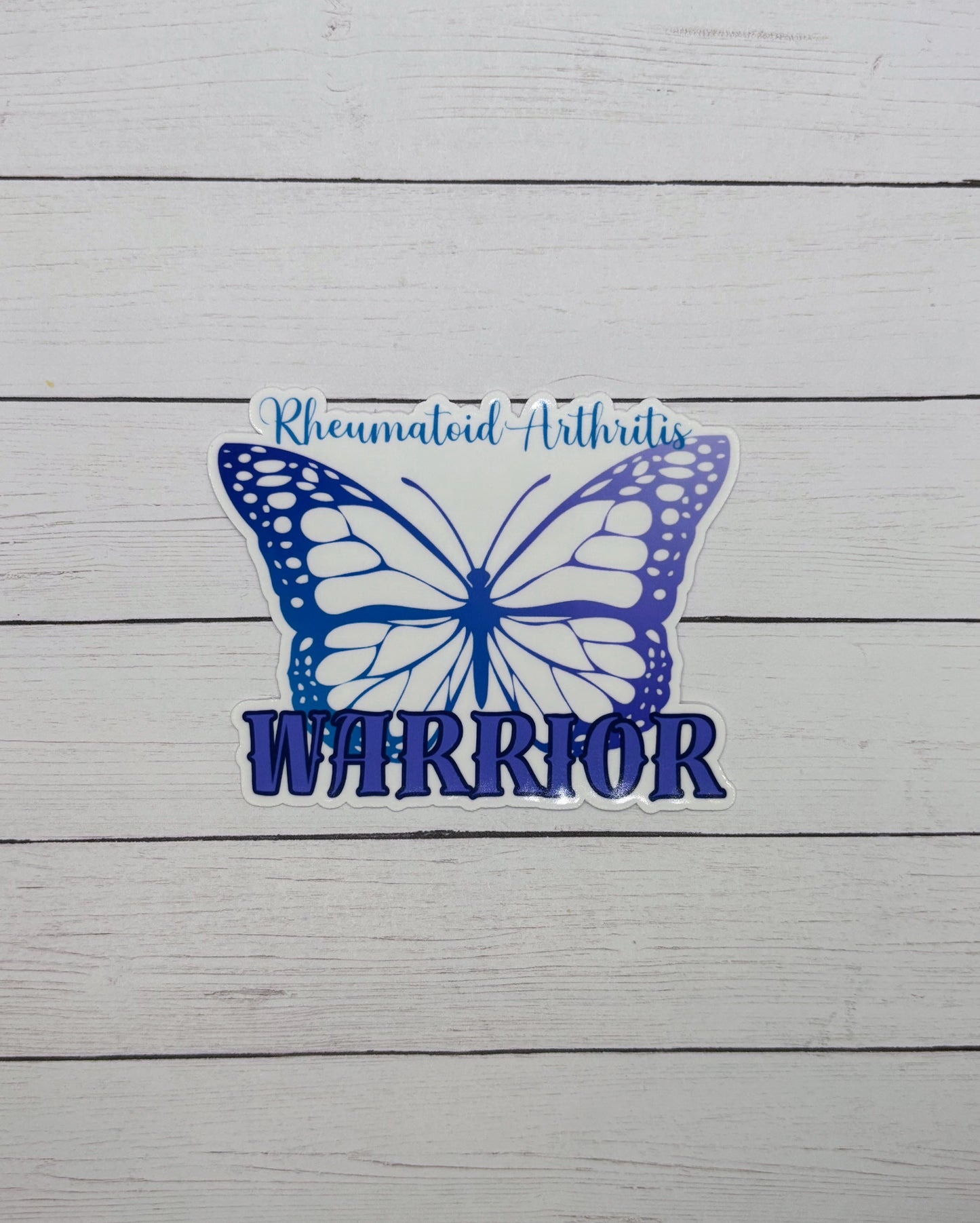 Rheumatoid Arthritis Warrior Butterfly Sticker