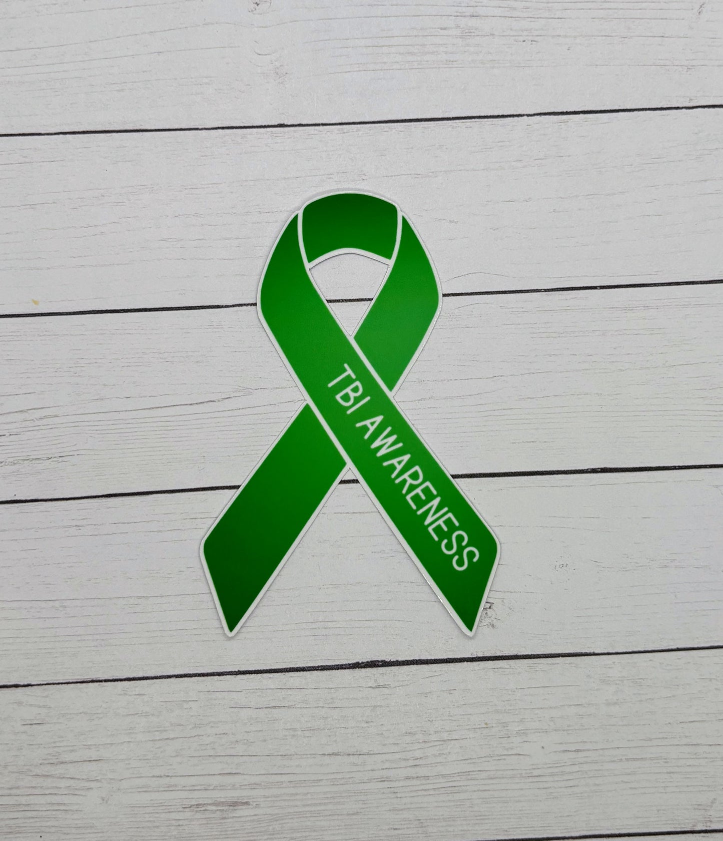 TBI (Traumatic Brain Injury) Awareness Ribbon Sticker