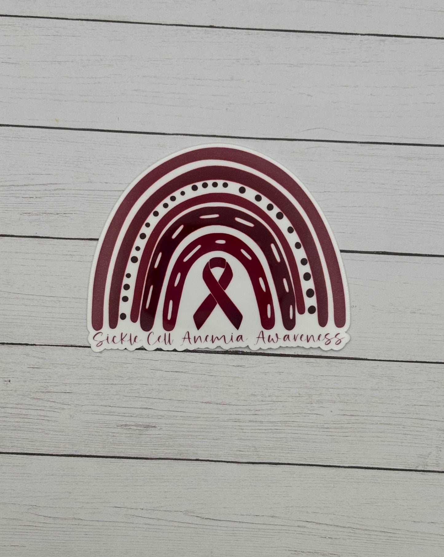 Sickle Cell Anemia Awareness Rainbow Sticker