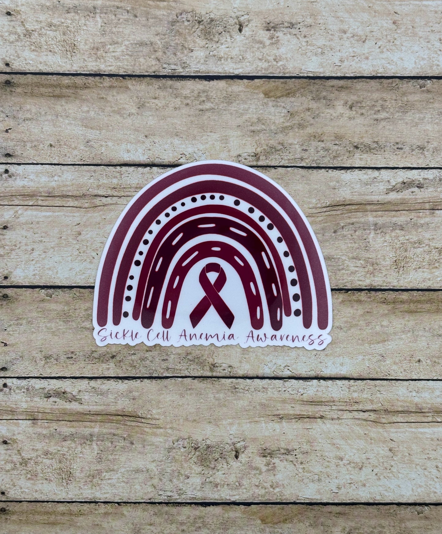 Sickle Cell Anemia Awareness Rainbow Sticker