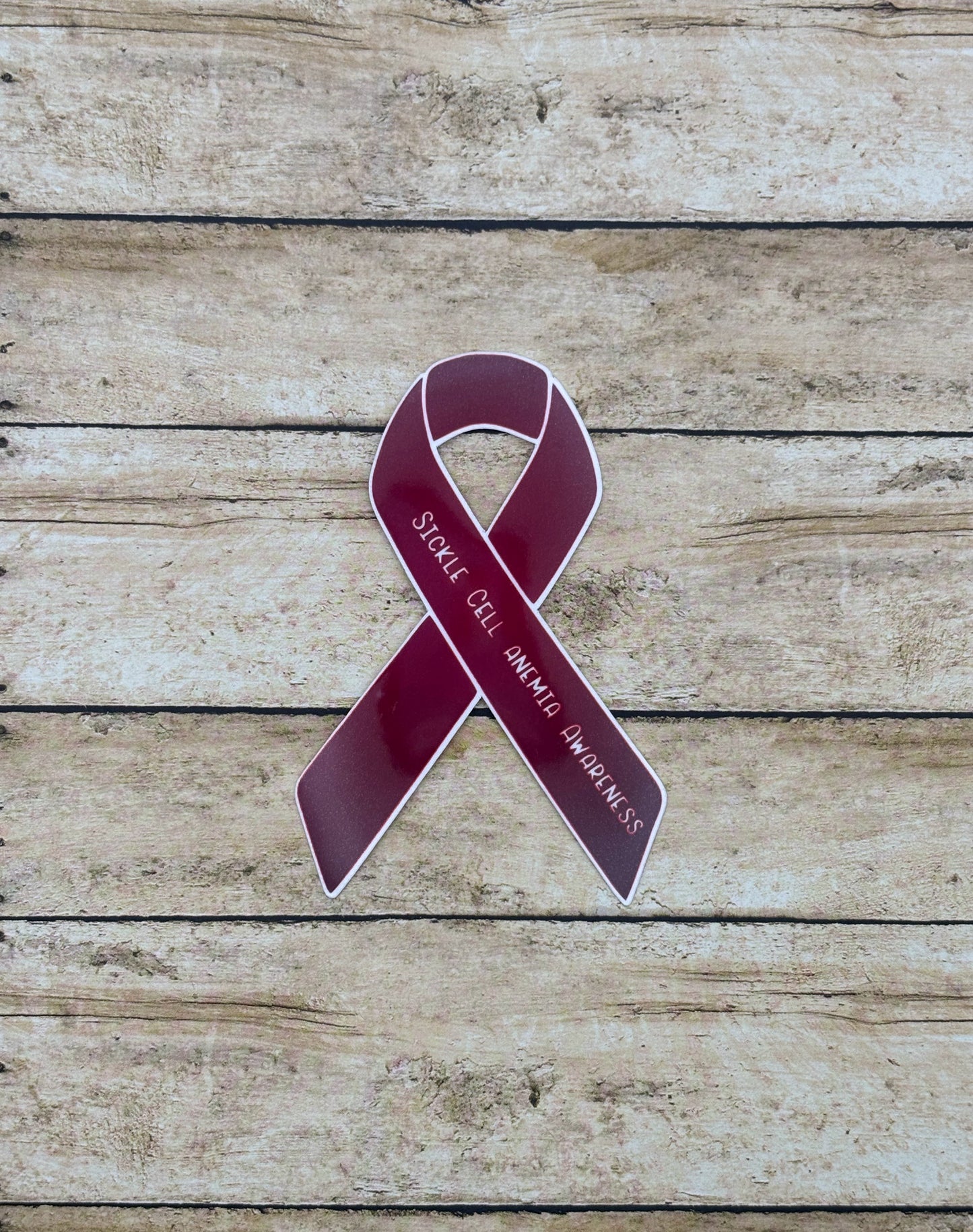 Sickle Cell Anemia Awareness Ribbon Sticker