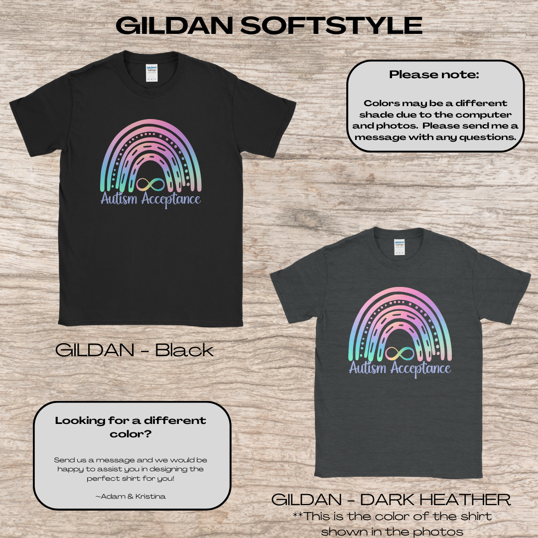 Autism Acceptance Rainbow T-Shirt