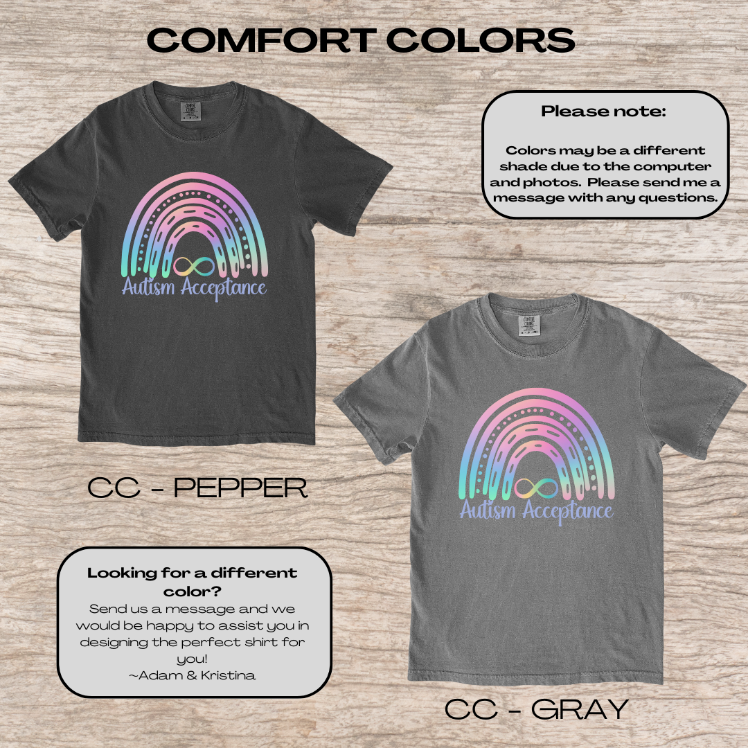 Autism Acceptance Rainbow T-Shirt