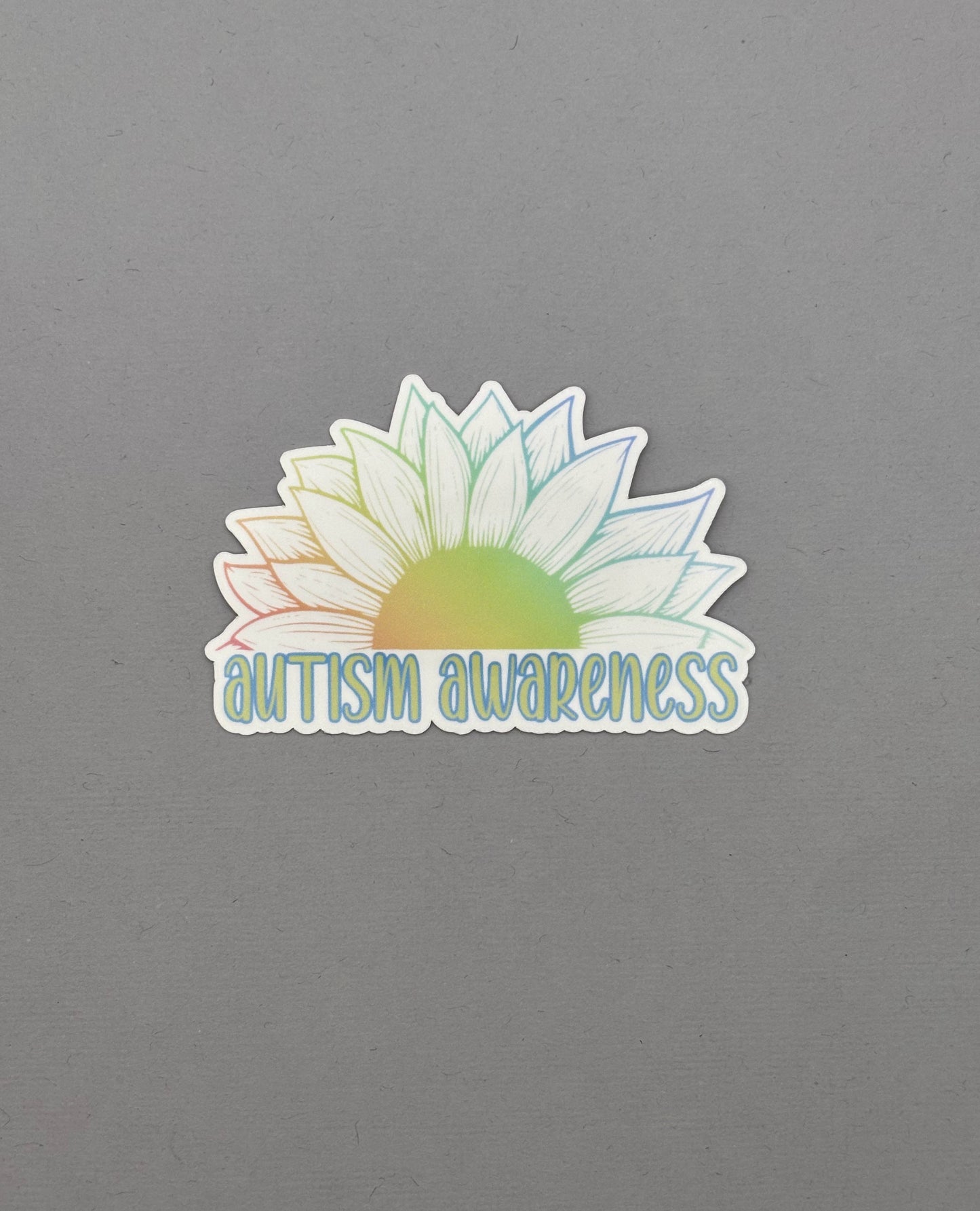 Autism Awareness Sunflower Sticker