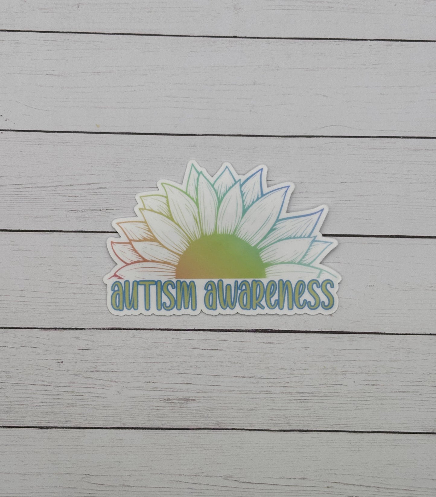 Autism Awareness Sunflower Sticker