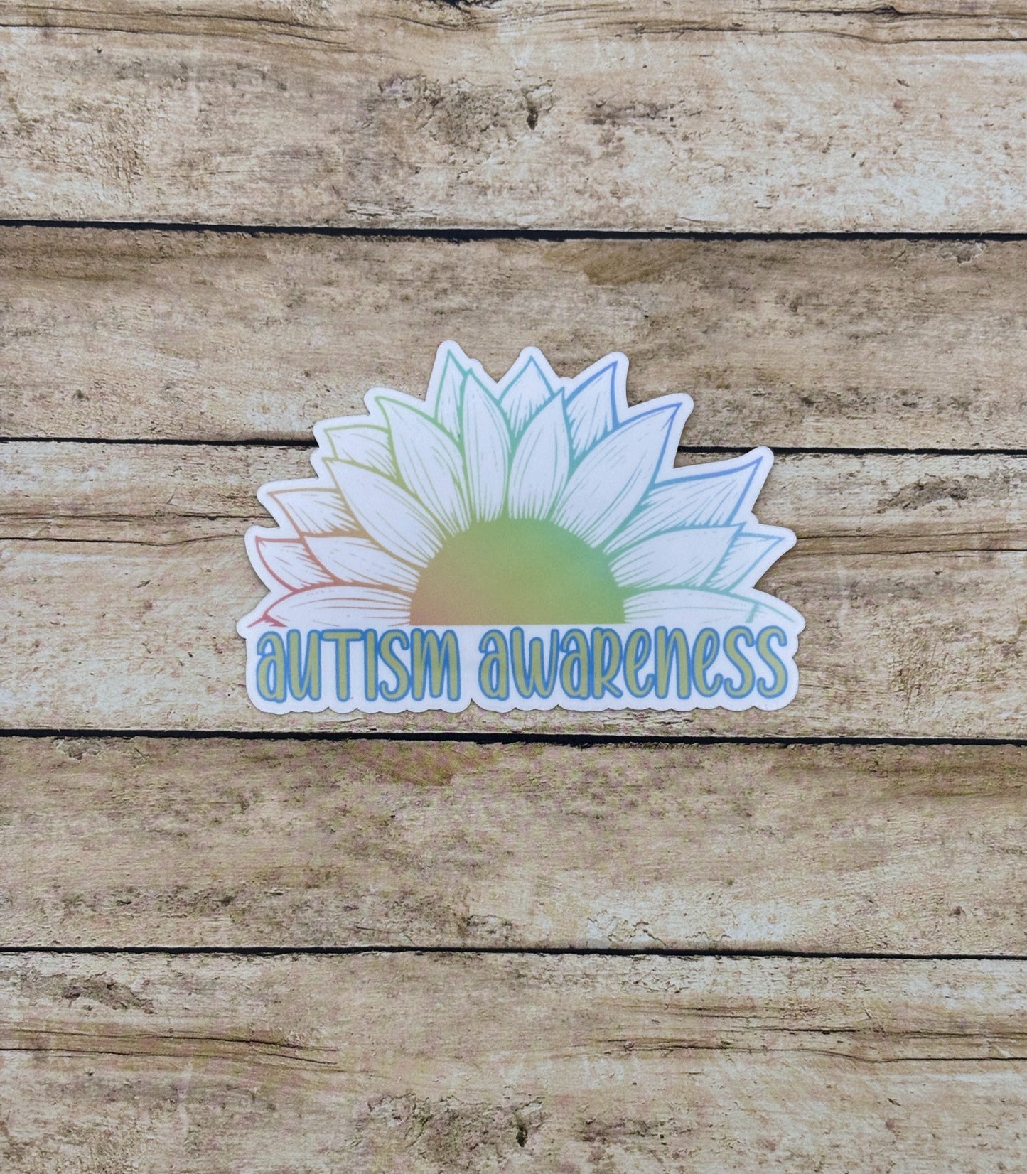 Autism Awareness Sunflower Sticker