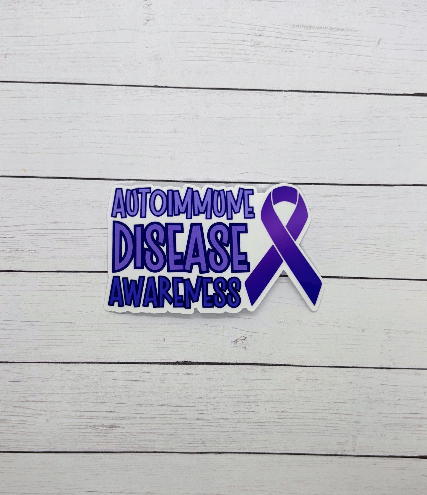Autoimmune Disease Awareness with Ribbon Sticker