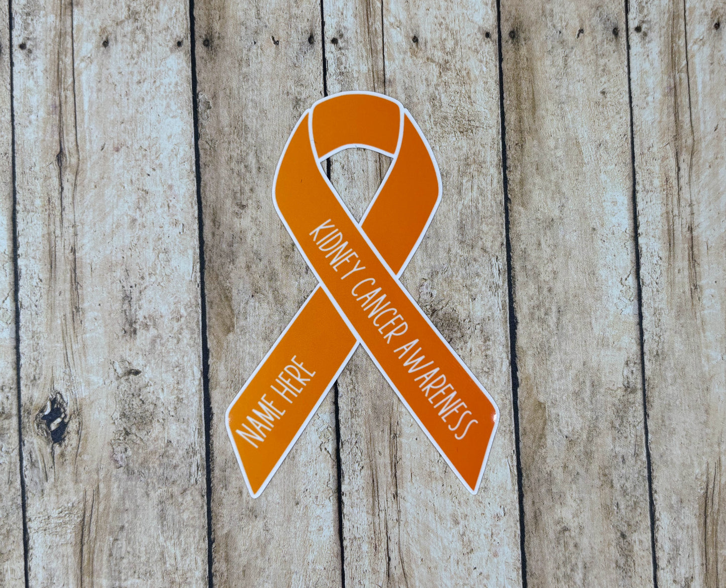 Kidney Cancer Awareness Custom Ribbon Sticker