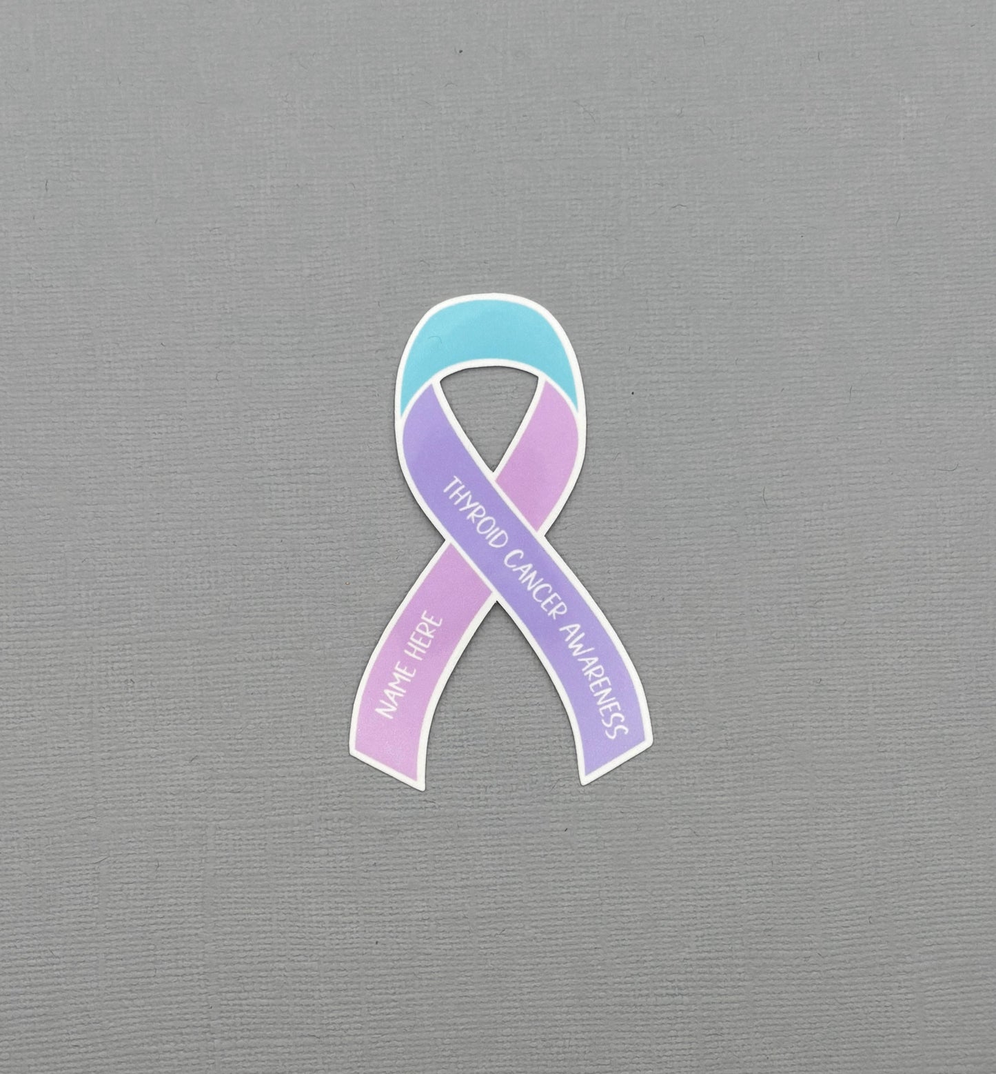 Thyroid Cancer Awareness Custom Ribbon Sticker