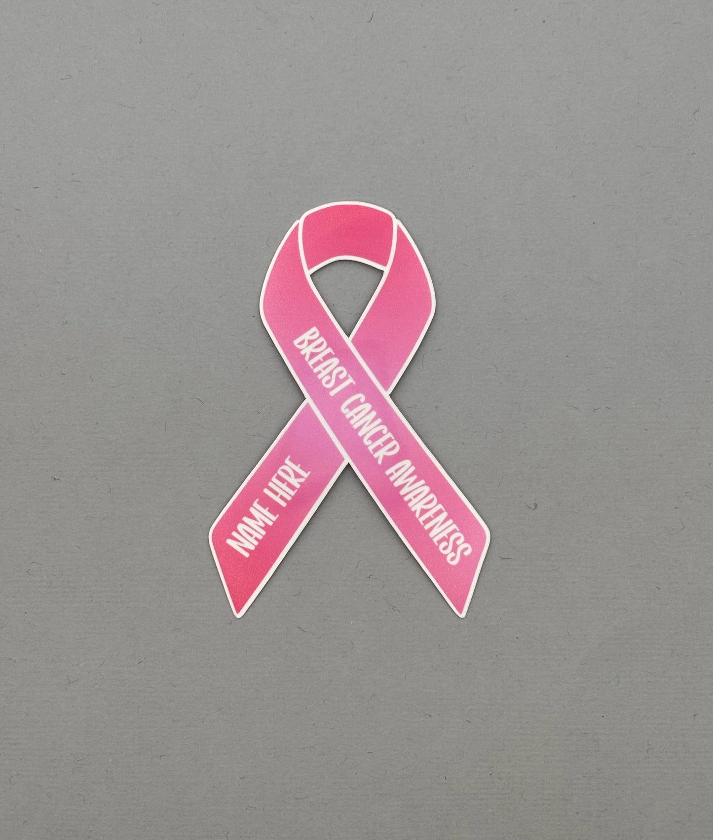 Breast Cancer Awareness Custom Ribbon Sticker