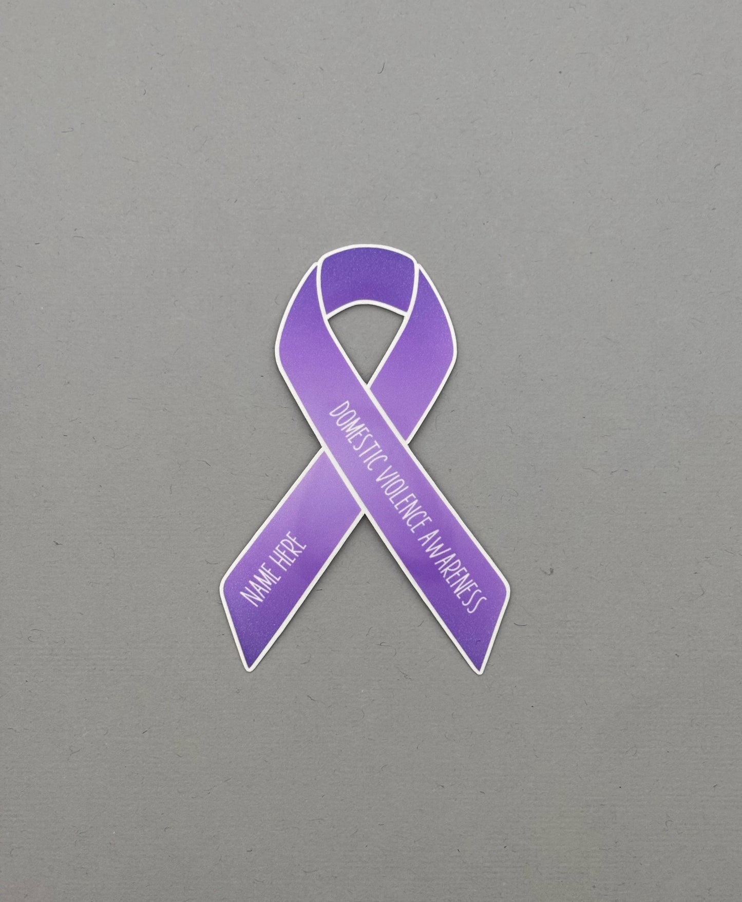 Domestic Violence Awareness Custom Ribbon Sticker