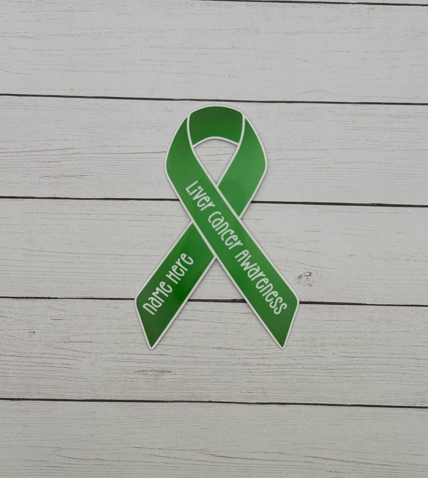 Liver Cancer Awareness Custom Ribbon Sticker