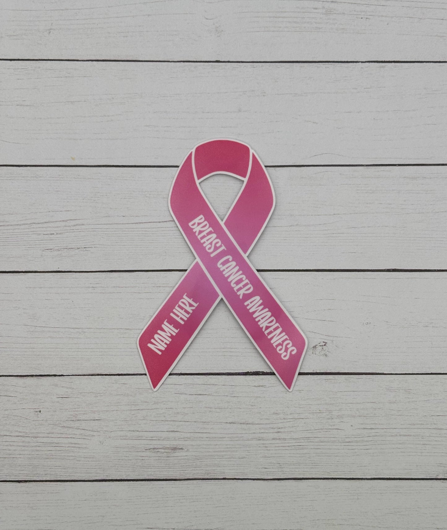 Breast Cancer Awareness Custom Ribbon Sticker