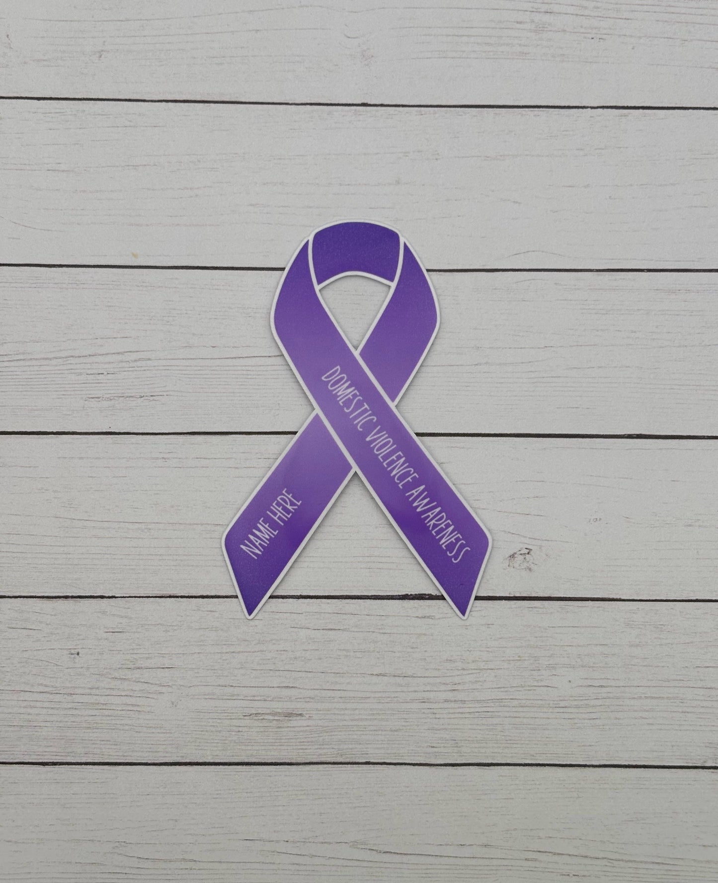 Domestic Violence Awareness Custom Ribbon Sticker