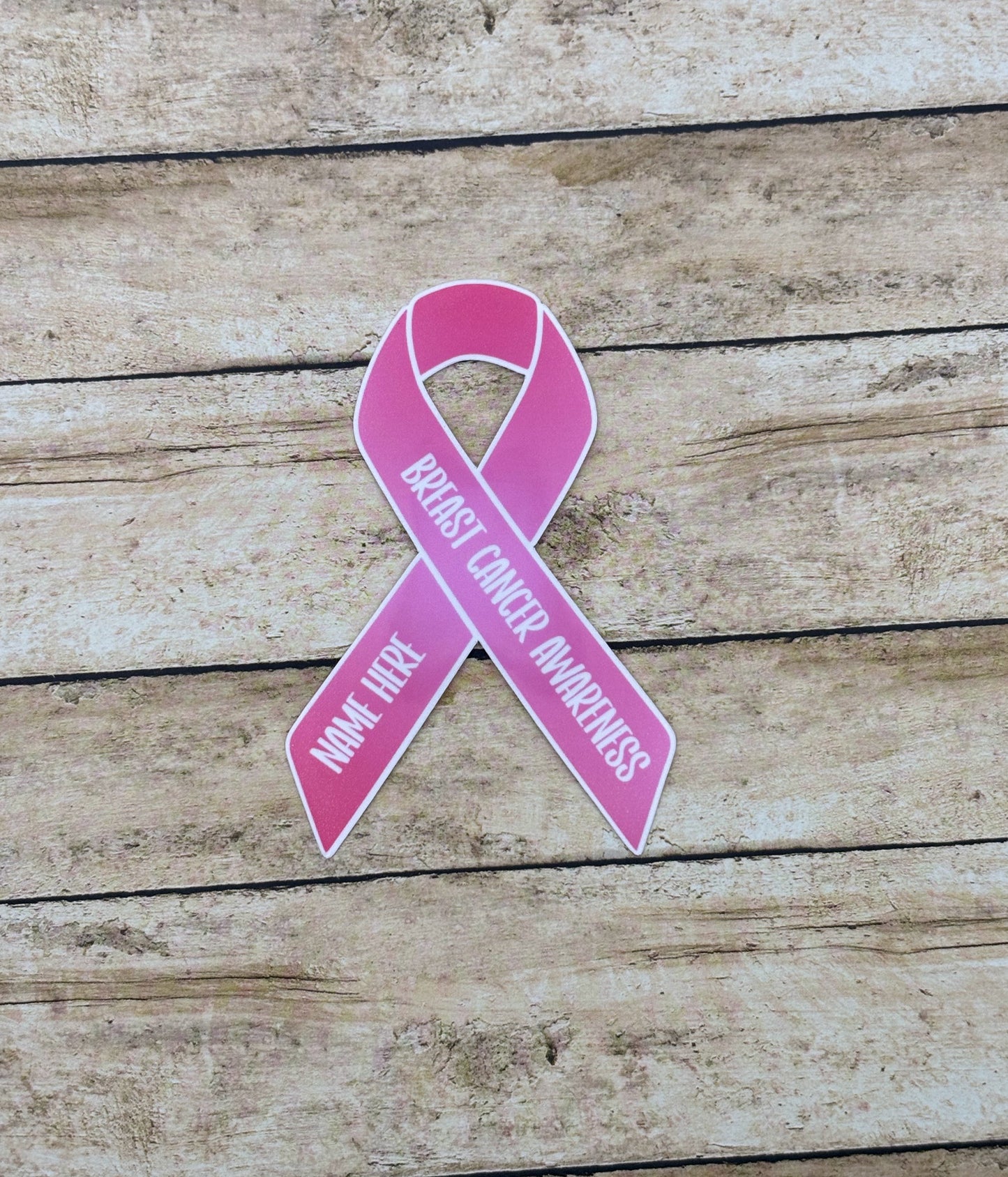 Breast Cancer Awareness Custom Ribbon Sticker