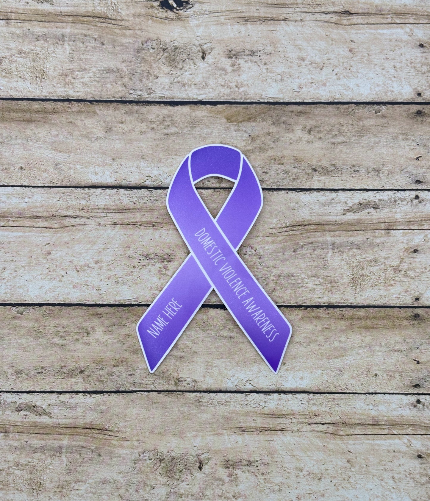 Domestic Violence Awareness Custom Ribbon Sticker