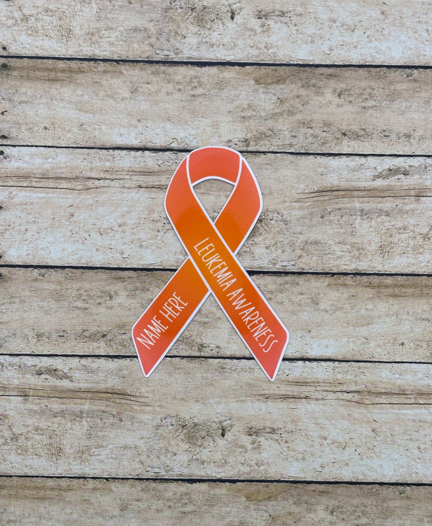 Leukemia Awareness Custom Ribbon Sticker