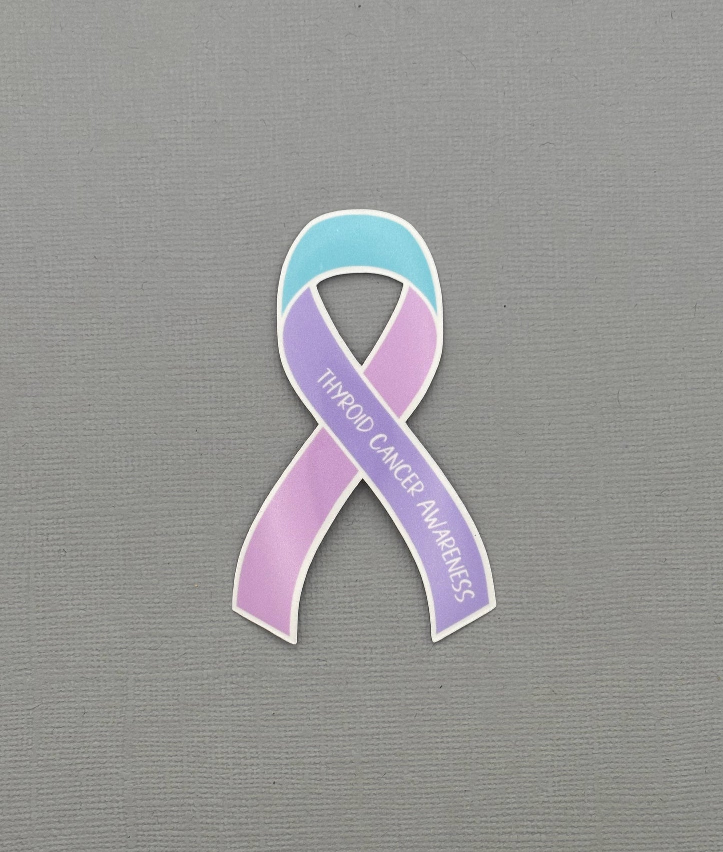 Thyroid Cancer Awareness Ribbon Sticker