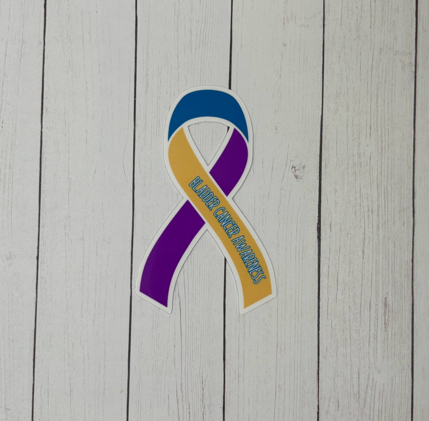 Bladder Cancer Awareness Ribbon Sticker