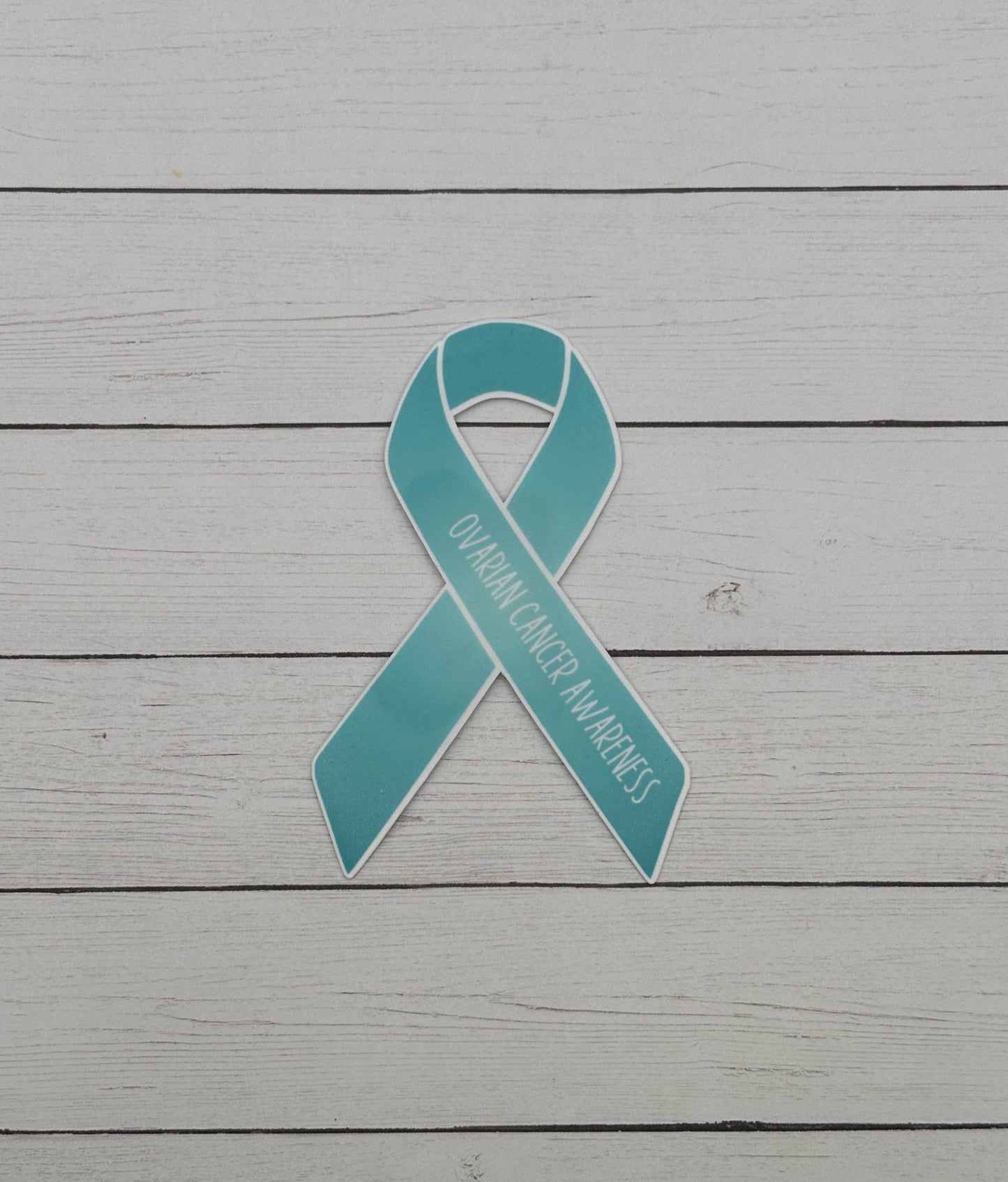 Ovarian Cancer Awareness Ribbon Sticker