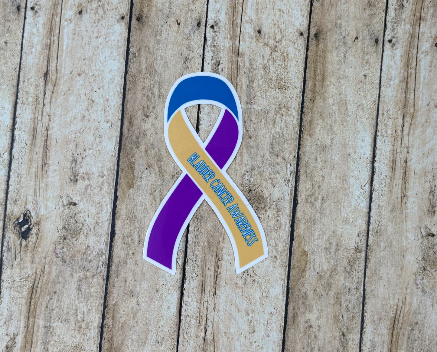 Bladder Cancer Awareness Ribbon Sticker
