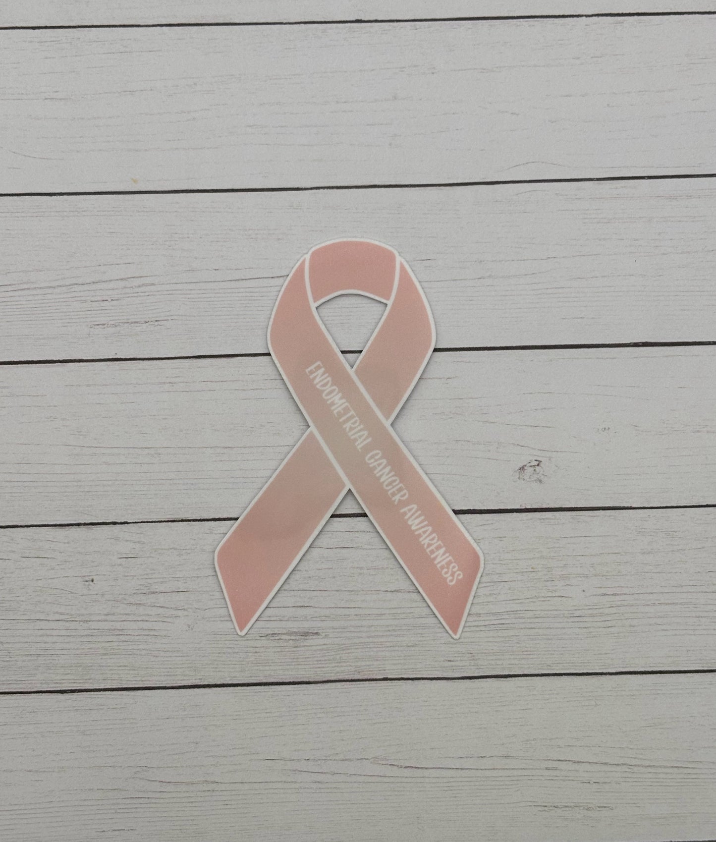 Endometrial Cancer Awareness Ribbon Sticker or Magnet