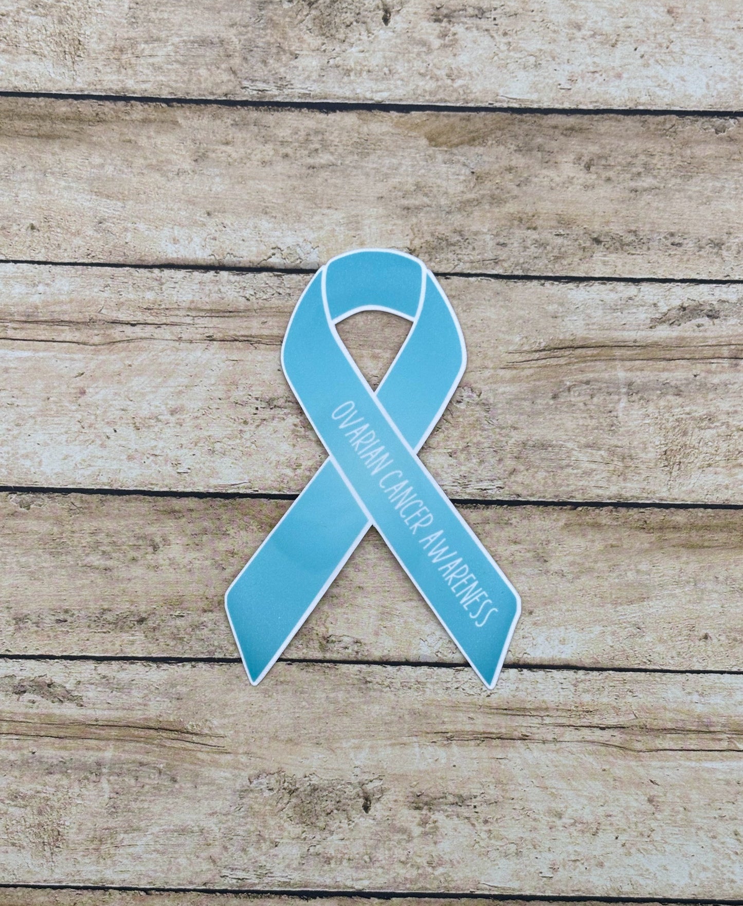 Ovarian Cancer Awareness Ribbon Sticker