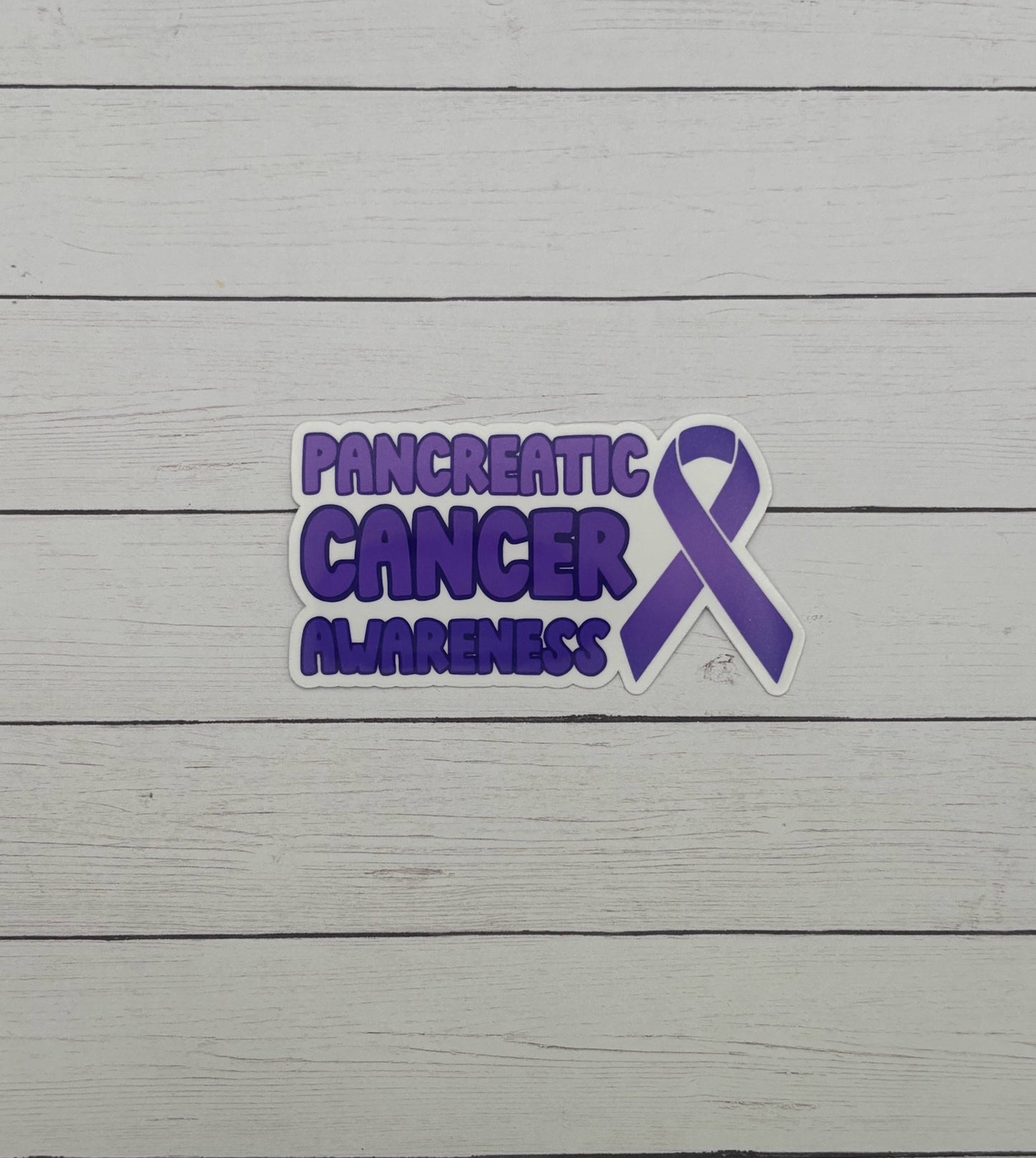 Pancreatic Cancer Awareness with Ribbon Sticker