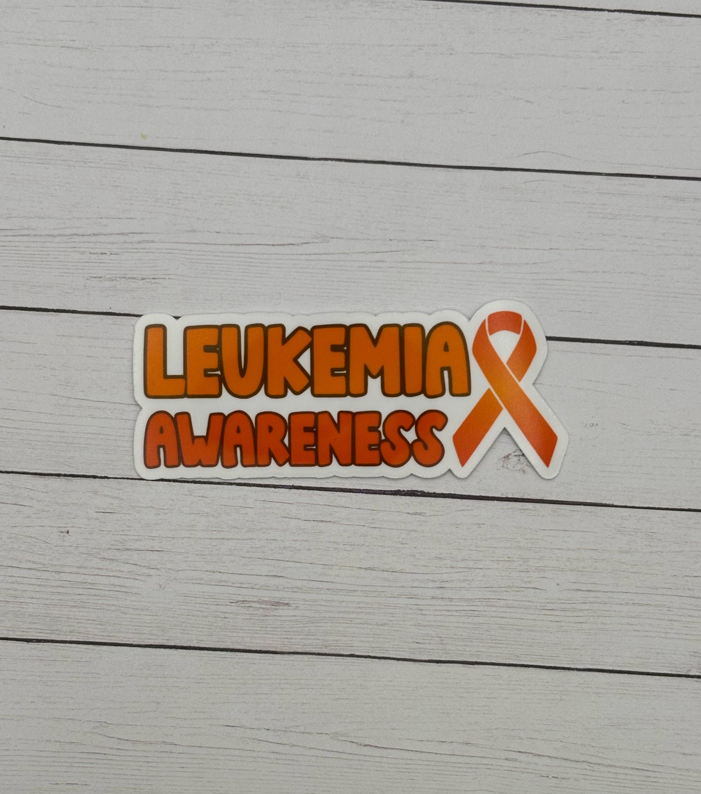 Leukemia Awareness with Ribbon Sticker