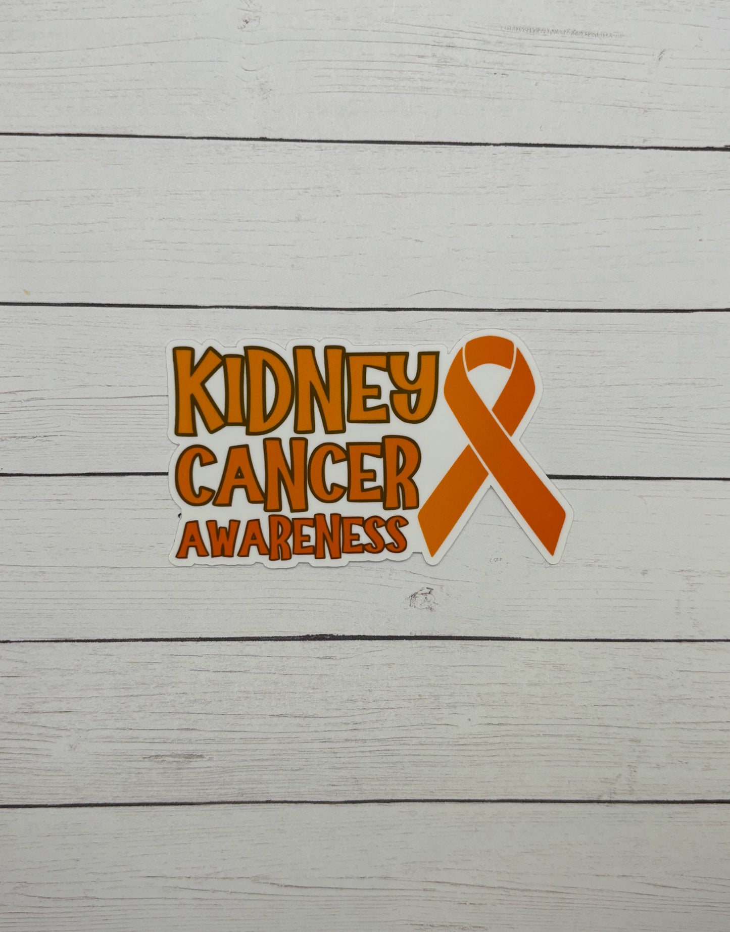 Kidney Cancer Awareness with Ribbon Sticker