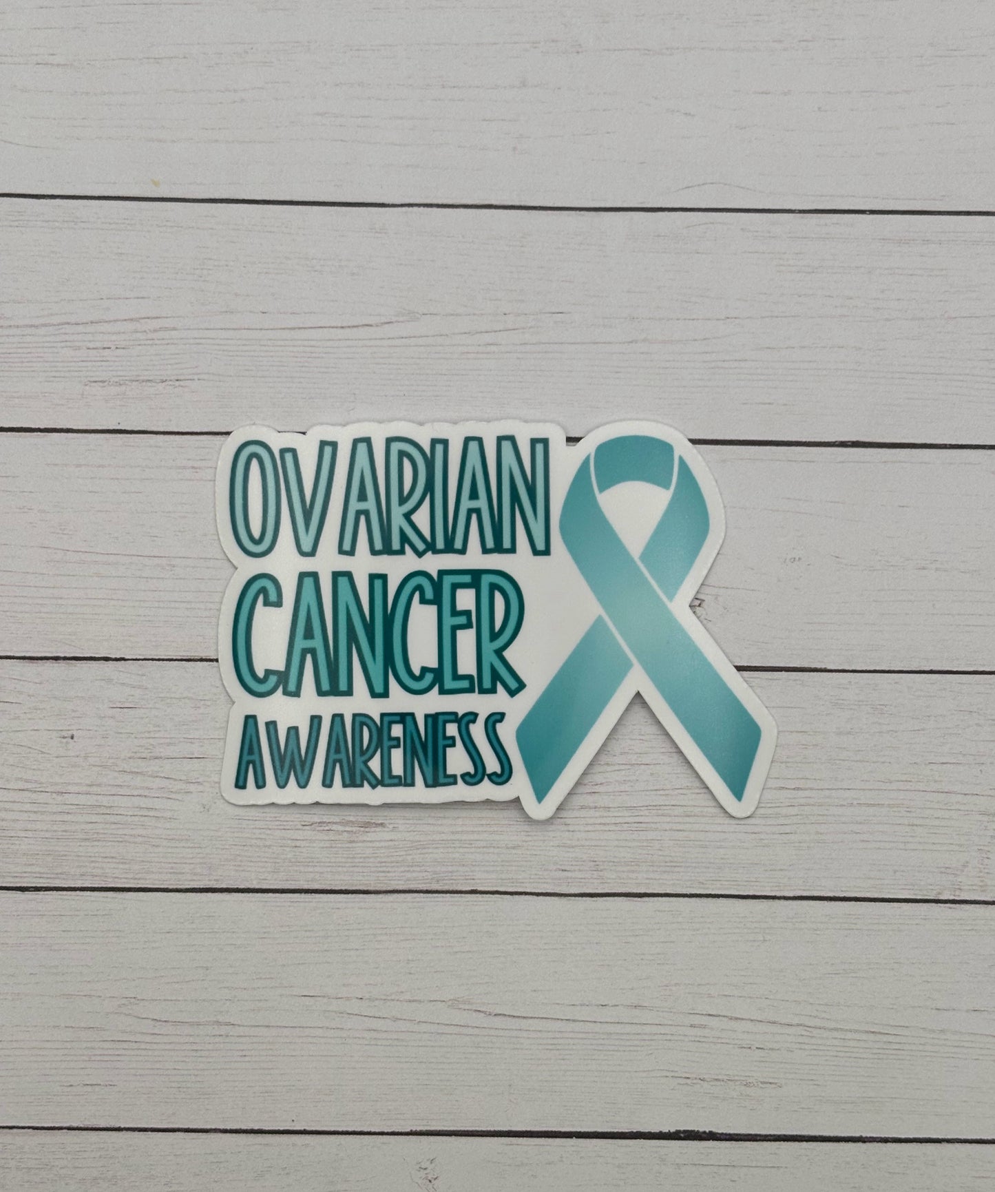 Ovarian Cancer Awareness with Ribbon Sticker