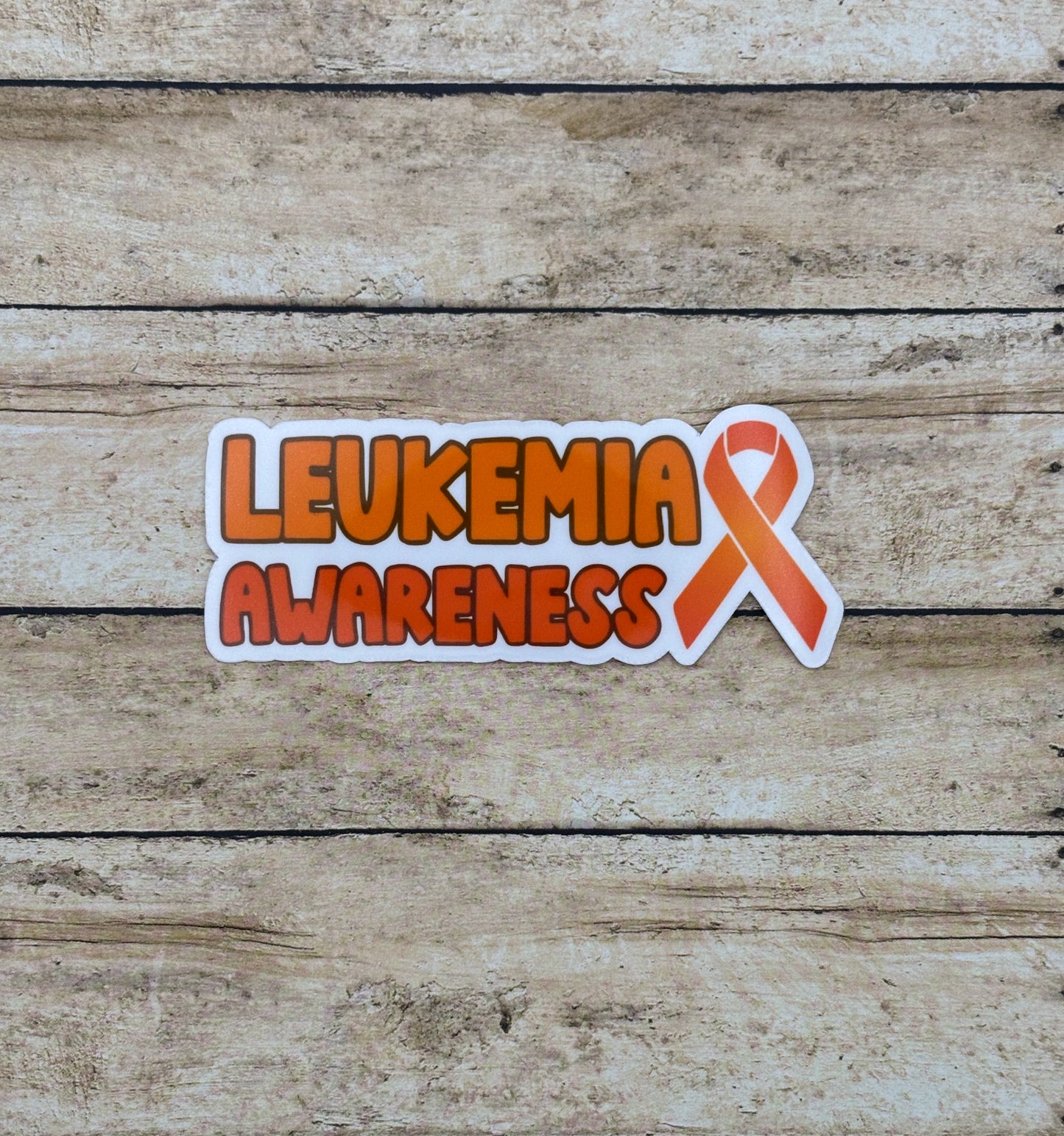 Leukemia Awareness with Ribbon Sticker