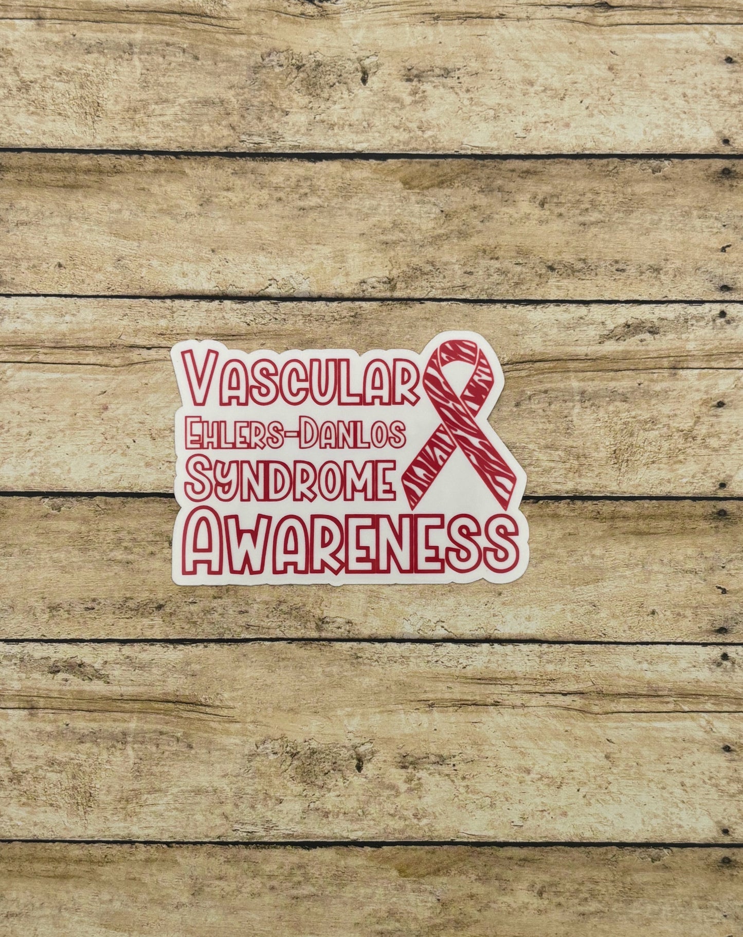 Vascular Ehlers–Danlos syndrome Awareness with Ribbon Sticker