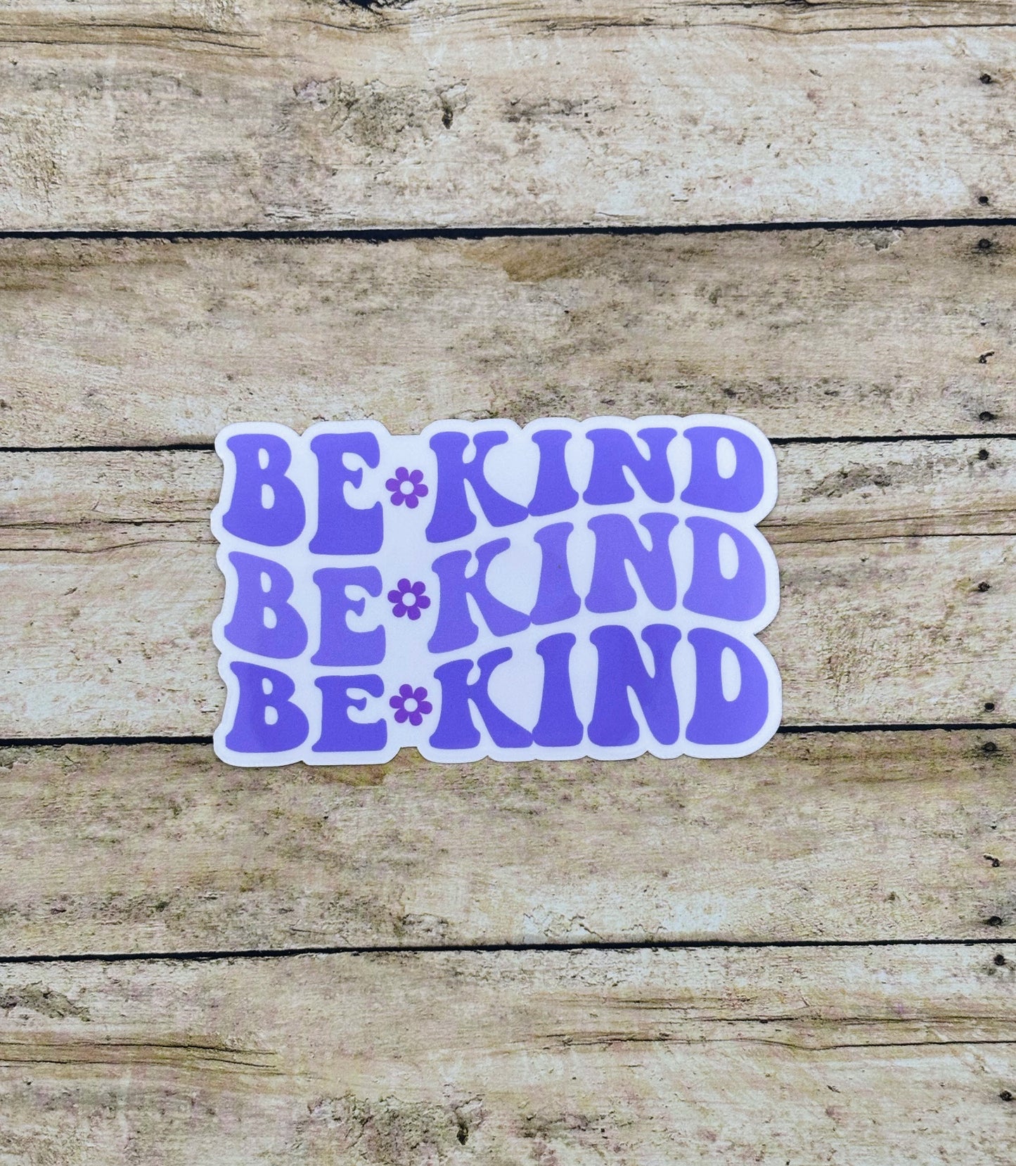 Be Kind Purple Retro Sticker