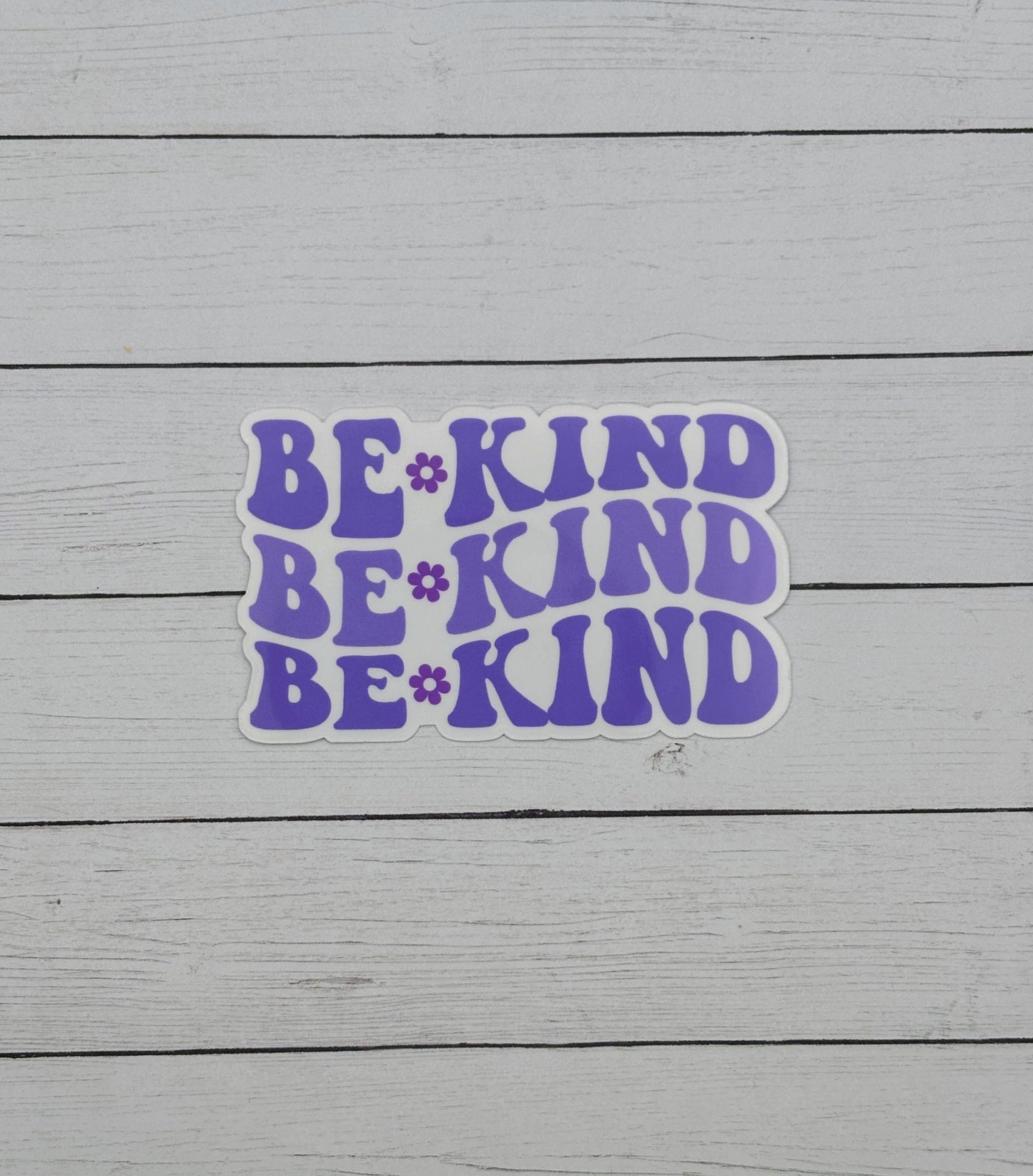 Be Kind Purple Retro Sticker